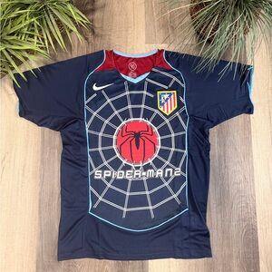 Atletico Madrid Spiderman 2004/05 Retro Soccer Jersey Vintage Football Shirt L